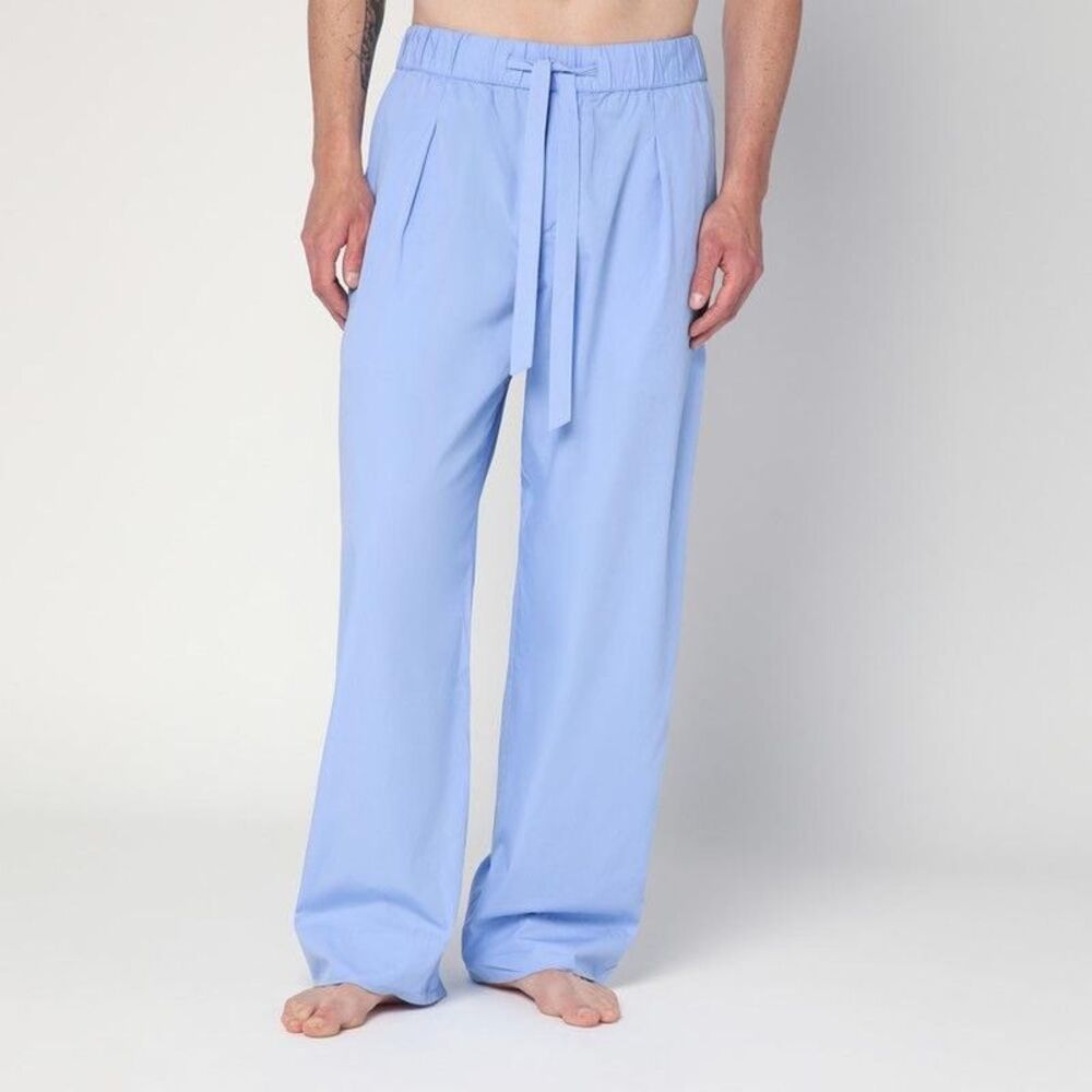 TEKLA Wide Leg Lounge Pants Men BLUE